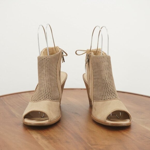 Paul Green Womens Lexi Booties Boots Open Toe Block Heel Beige 6.5 UK / 9 US - Picture 3 of 11